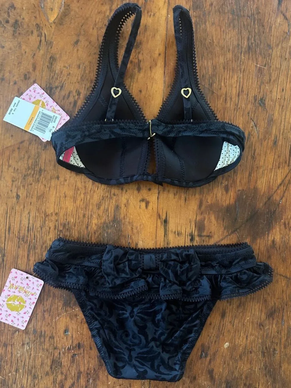 Vintage Betsey Johnson Skirted Bikini Set